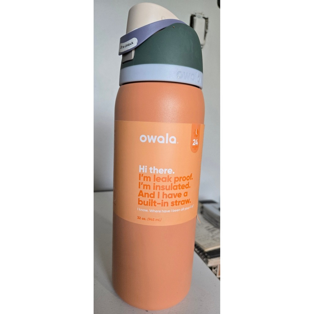 Owala FreeSip 32oz Insulated Stainless Steel Water Bottle Tangy Tango Orange